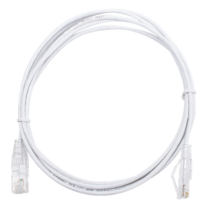 Cable de Parcheo Slim UTP / Cat6 / 2 m (6.56 ft) / 28 AWG / Blanco / 10 Gbps