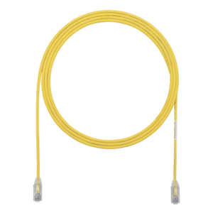 Cable de Parcheo Cat6 / UTP 28AWG / 3.8 mm Diámetro / 0.91 m (3 Pies) / Amarillo / CM-LSZH / PoE BT
