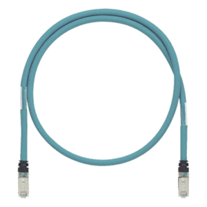 Patch Cord Industrial Cat6A / Blindado SF/UTP / 26 AWG / 600V / 1.5 m (4.92 ft) / Aqua