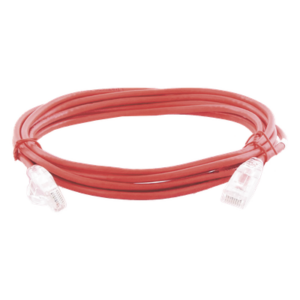 Cable de Parcheo Slim UTP Cat6A / 3 m (9.84 ft) / 28 AWG / RJ45 / Rojo