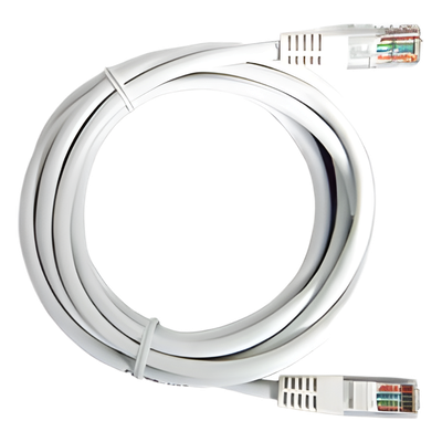 Cable de Parcheo UTP Cat5e / 1 Metro (3.28 Pies) / Blanco / RJ45 / 100 Ohms