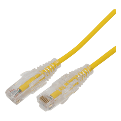 Cable de Parcheo Slim UTP / Cat6A / 5 m (16.40 pies) / 28 AWG / Amarillo