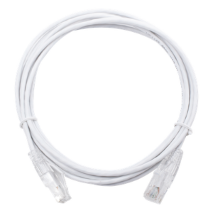 Cable de Parcheo Slim UTP Cat6 / 3 m (9.84 pies) / 28 AWG / Blanco / Sin Blindaje / 1 Gbps+
