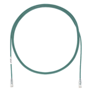 Cable de Parcheo Cat6 / UTP 28AWG / Diámetro Reducido 3.8 mm / 0.91 m (3 Pies) / Verde / CM/LSZH / PoE hasta Tipo 4