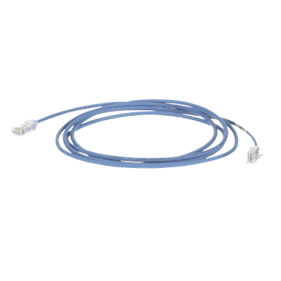 Cable de Parcheo Cat6 / UTP 28AWG / 3.8mm Diámetro / 9.14m (30ft) / Azul / PoE++ / -10 a 75°C
