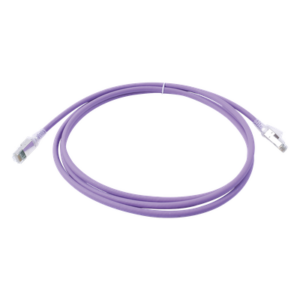 Patch Cord Cat6A S/FTP / CM-LS0H / 2.13 m (7 ft) / Blindaje 360° / Alta Densidad / Violeta