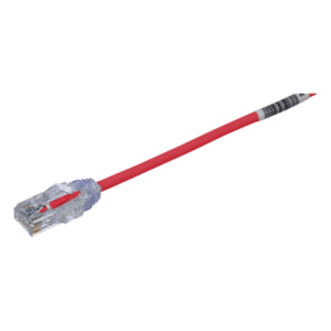 Cable de Parcheo UTP Cat6 / 28 AWG Diámetro Reducido / 4.57 m (15 ft) / Doble Clasificación CM/LSZH / PoE IEEE 802.3bt / Rojo