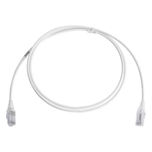Patch Cord Cat6 UTP / CM/LS0H / 28AWG / 1.5m (5ft) / Blanco / Diámetro Reducido / Bulk