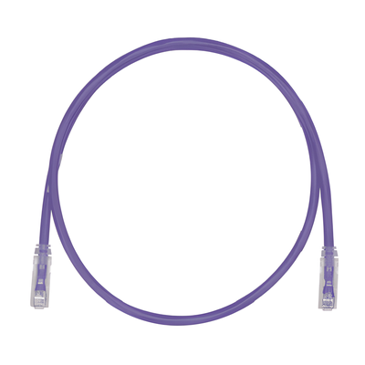 Cable de Parcheo Cat6 / UTP 28AWG / Diámetro 3.8 mm / 20 cm / Violeta / LSZH-CM / PoE hasta 48 cables en mazo