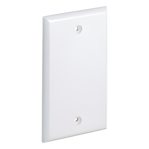 Placa de Pared Ciega / Vertical Plano / 70 x 115 mm (2.75" x 4.52") / UL 94V-0 / Blanco