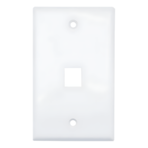 Placa de Pared / 1 Puerto / 114x70x10 mm / UL 94 V-0 / Blanco / 20 Piezas / ABS