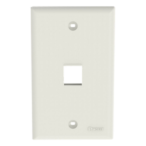 Placa de Pared Vertical / 1 Puerto Keystone / ABS / 69.8 x 114.3 mm / 2.75 x 4.5 pulg. / Blanco Mate / RoHS