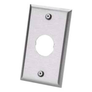 Placa de Pared Industrial / 1 Puerto / Acero Inoxidable / Montaje Vertical / Superficie Plana