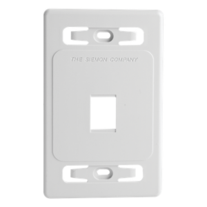 Placa de Pared Modular / 1 Salida / Compatibilidad Z-MAX y TERA Blindados / Instalación Frontal o Trasera / Color Blanco