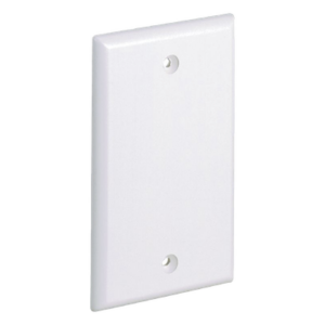 Placa de Pared Ciega / Vertical Plano / ABS / 69.8x114.4 mm / 2.75x4.5 in / Blanco