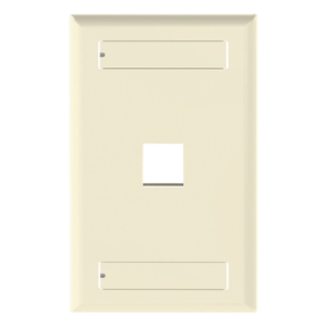 Placa de Pared Vertical / 1 Puerto Keystone / 69.8x114.3 mm / 2.75x4.5 pulg. / Marfil