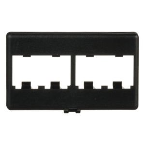 Placa de Mobiliario Modular / 4 Puertos Mini-Com / ABS / 2.9 x 1.77 x 0.88 in / Negro
