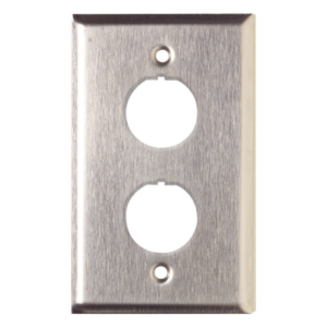 Placa de Pared Reforzada / Acero Inoxidable / 2 Puertos / IP44 / Industrial