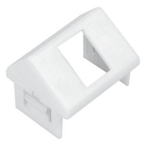 Adaptador para Placa de Pared / 1 Salida / Diseño Angulado / Color Blanco / Compatibilidad TERA y UTP MAX