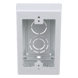Caja de Pared Superficial / 5 x 3.26 x 1.62 in / PVC Auto-extinguible UL94-V0 / 3 Entradas de Tubería