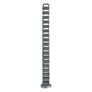 Organizador de Cables Vertical Articulado / Altura Ajustable / 18 Enlaces / ABS y Acero Inoxidable / Operación hasta 105°C