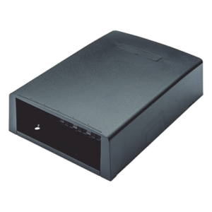 Caja de Montaje en Superficie / 12 Puertos Mini-Com / Almacenamiento 24 m (78.7 ft) Fibra Óptica / Color Negro