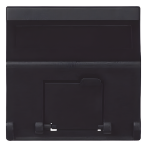 Placa Inclinada Voz y Datos / 2 Puertos Keystone / Guardapolvos Integrados / IP20 / 108×52 mm / 4.25×2.05 in