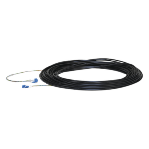 Cable de fibra óptica / Monomodo SM / 30 m (100 pies) / Conectores LC / 6 hilos G.657.A2 / Acero y Kevlar / IP exterior
