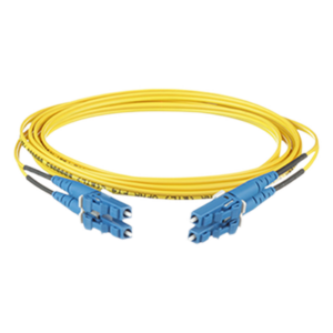 Jumper de Fibra Óptica / Monomodo OS2 9/125 / LC-LC Dúplex / OFNR Riser / 2 m (6.56 pies) / Amarillo