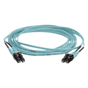 Jumper de Fibra Óptica Multimodo OM4 50/125 / LC-LC Dúplex / OFNR Riser / Aqua / 3 m (9.84 ft)