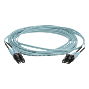 Jumper de Fibra Óptica / Multimodo OM4 50/125 / LC-LC Dúplex / OFNR Riser / 20 m (65.62 pies) / Color Aqua