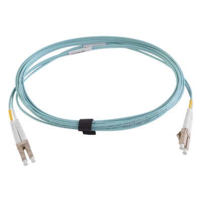 Jumper de Fibra Óptica / Multimodo 50/125 OM4 / LC-LC Duplex / OFNR / 2 m (6.56 ft) / Aqua