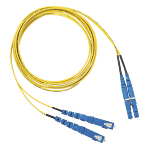 Jumper de Fibra Óptica Monomodo 9/125 OS2 / LC-SC Duplex / OFNR Riser / 10 m (32.81 pies) / Amarillo