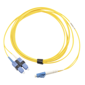 Jumper de Fibra Óptica Monomodo / LC/UPC-SC/UPC Duplex / OS2 / OFNR / 10 m (32.81 ft) / Amarillo