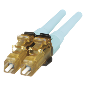 Conector de Fibra Óptica / LC Duplex / Multimodo 50/125 OM3/OM4 / Pre-pulido / Color Aqua