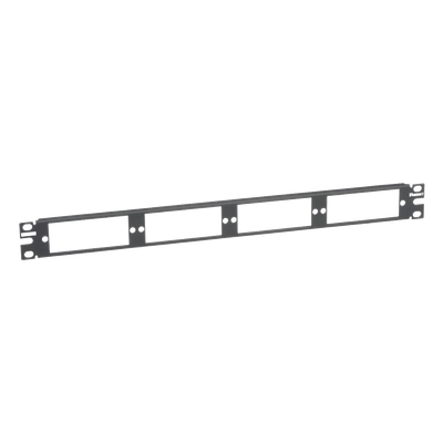 Patch Panel de Fibra Óptica / 1UR / 19 pulgadas / 4 Placas Acopladoras / 1.58 x 0.14 x 0.04 pies