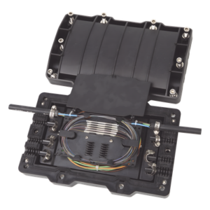 Caja de Distribución de Fibra Óptica Horizontal / 48 Empalmes / IP68 / 0.92 x 0.59 x 0.28 ft