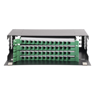 Distribuidor de Fibra Óptica / 19" (48.26 cm) / 3U / 48 Fibras / Bandejas Deslizables / 4 Entradas / Cable hasta 16 mm