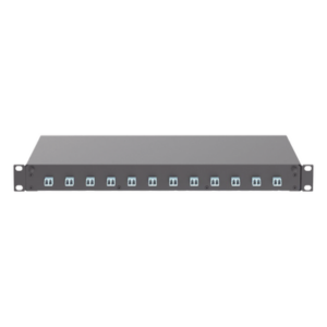 Distribuidor de Fibra Óptica / 12 Conectores LC Duplex (24 Fibras) / Multimodo OM3/OM4 / 1 UR / 17.5 in (444.5 mm) Ancho / 12.13 in (308.2 mm) Profundidad