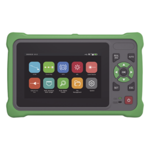 OTDR Touch / Longitudes de Onda 1310nm y 1550nm / Rango Dinámico 26/24 dB / VFL 10mW / OPM / Mapeo de Cables RJ45 / Batería 5000 mAh / Alcance hasta 260 km
