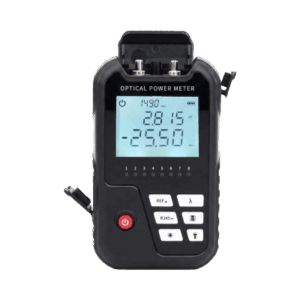 Medidor de Potencia Óptica / Rango -50dBm a 26dBm / Detector InGaAs 800-1700nm / VFL 2mW 650nm / Probador RJ45 hasta 300m / 120h Operación Continua