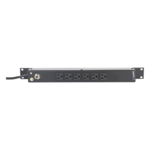 PDU Horizontal / 6 Contactos NEMA 5-15R / 15A / 120Vca / Rack 19" / 1U / Cable 2.5 m (8.2 ft)