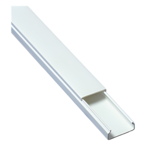 Canaleta de PVC / 20 x 10 mm / Auto-extinguible / 2.5 m (8.2 ft) / Sin División / Resistente UV