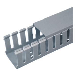 Canaleta Ranurada Tipo F / 2.25 x 2.12 x 6.56 pies / PVC Gris