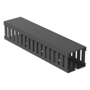 Canaleta Ranurada de PVC con Tapa / 44.5 mm Ancho / 41.1 mm Alto / 2 m (6.56 ft) Largo / Grado V-0 / Gris