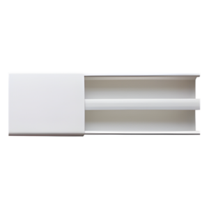 Canaleta de PVC / Dos Vías / 48 x 16 mm / Tramo 2.5 m (8.2 ft) / Auto-extinguible / Resistente UV