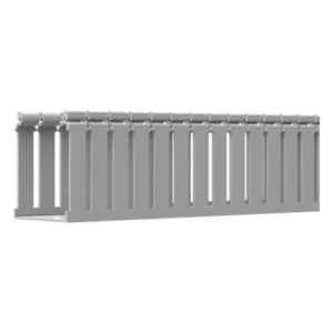 Canaleta Ranurada con Tapa / Tipo F / 108 mm Ancho / 79.2 mm Alto / 6.6 ft (2 m) Largo / Gris Claro