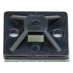 Montaje Adhesivo para Bridas / 4 Vías / 25 x 25 mm (0.98 x 0.98 in) / Nylon 6.6 V-2 / Interior y Exterior / Paquete 100 pz