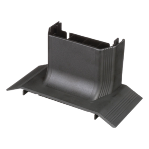 Accesorio de Conexión a Canaleta de Piso / 4 Vías / PVC Rígido / Carga 907 kg / Área Interna 24.88 in² / UL94V-0 / Negro