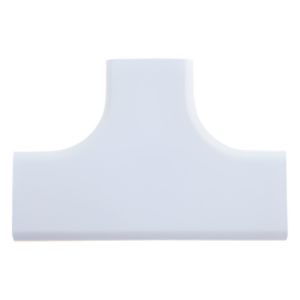 Accesorio en T para Canaleta / 180° / ABS Resistente a Impactos / UL94V-0 FT4 / 0 a 50°C / Instalación Adhesiva Sin Herramienta / Blanco